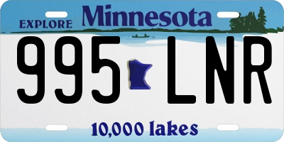 MN license plate 995LNR