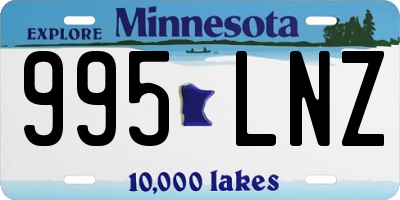 MN license plate 995LNZ