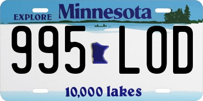 MN license plate 995LOD