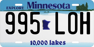 MN license plate 995LOH