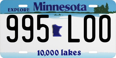 MN license plate 995LOO