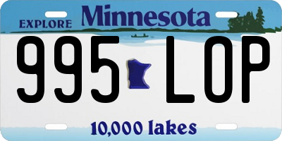 MN license plate 995LOP