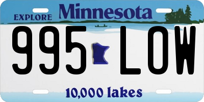 MN license plate 995LOW