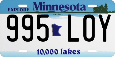 MN license plate 995LOY