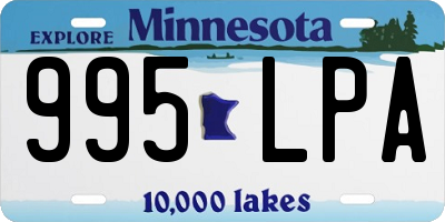 MN license plate 995LPA