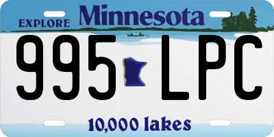 MN license plate 995LPC