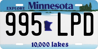 MN license plate 995LPD