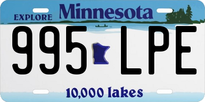MN license plate 995LPE