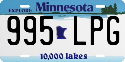 MN license plate 995LPG
