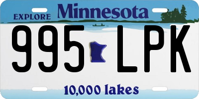 MN license plate 995LPK