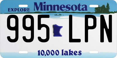 MN license plate 995LPN