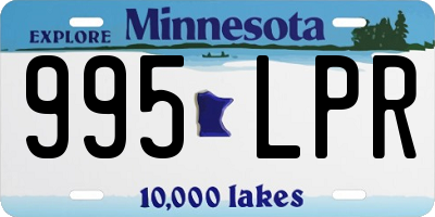 MN license plate 995LPR