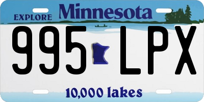MN license plate 995LPX