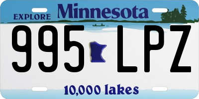 MN license plate 995LPZ