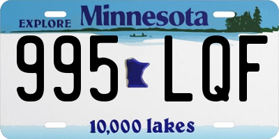 MN license plate 995LQF