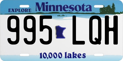 MN license plate 995LQH