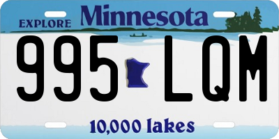 MN license plate 995LQM
