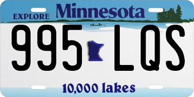MN license plate 995LQS