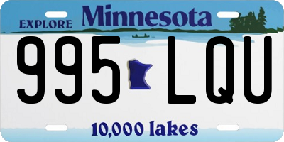 MN license plate 995LQU