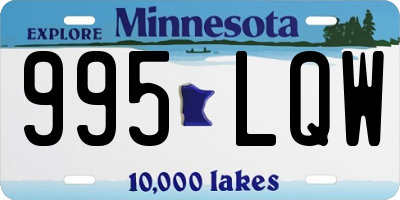 MN license plate 995LQW