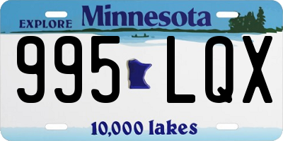 MN license plate 995LQX