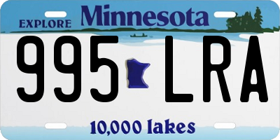 MN license plate 995LRA