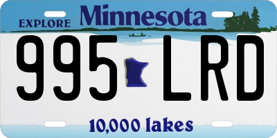 MN license plate 995LRD