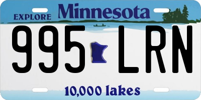 MN license plate 995LRN