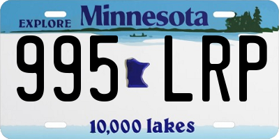 MN license plate 995LRP