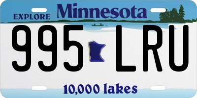 MN license plate 995LRU