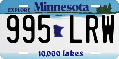 MN license plate 995LRW