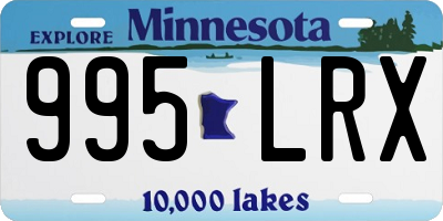 MN license plate 995LRX