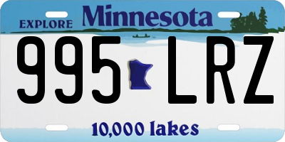 MN license plate 995LRZ