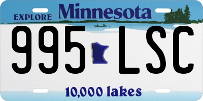 MN license plate 995LSC