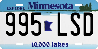 MN license plate 995LSD