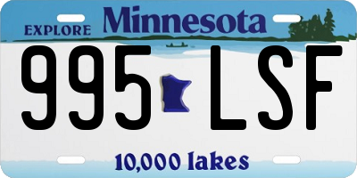 MN license plate 995LSF