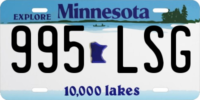 MN license plate 995LSG