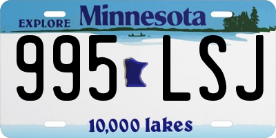 MN license plate 995LSJ