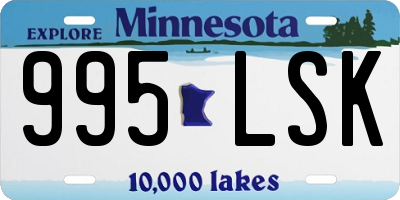 MN license plate 995LSK