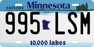 MN license plate 995LSM