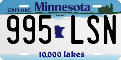 MN license plate 995LSN