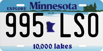 MN license plate 995LSO
