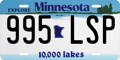 MN license plate 995LSP