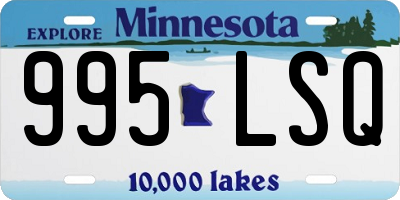 MN license plate 995LSQ