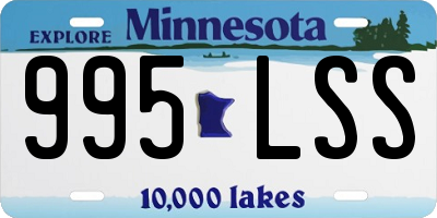 MN license plate 995LSS