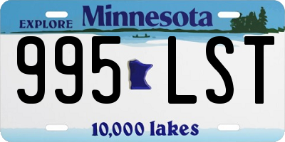 MN license plate 995LST