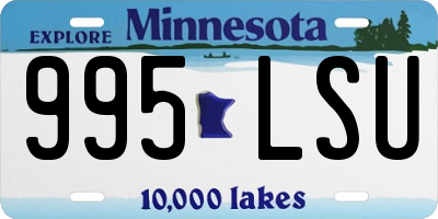 MN license plate 995LSU
