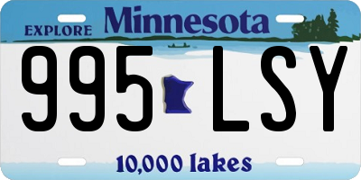 MN license plate 995LSY