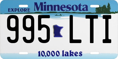 MN license plate 995LTI