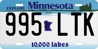 MN license plate 995LTK